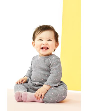 Baby 2-Piece Polka Dot Bodysuit Pant Set, 